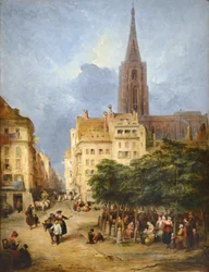 Vista de la plaza Gutenberg en Estrasburgo
